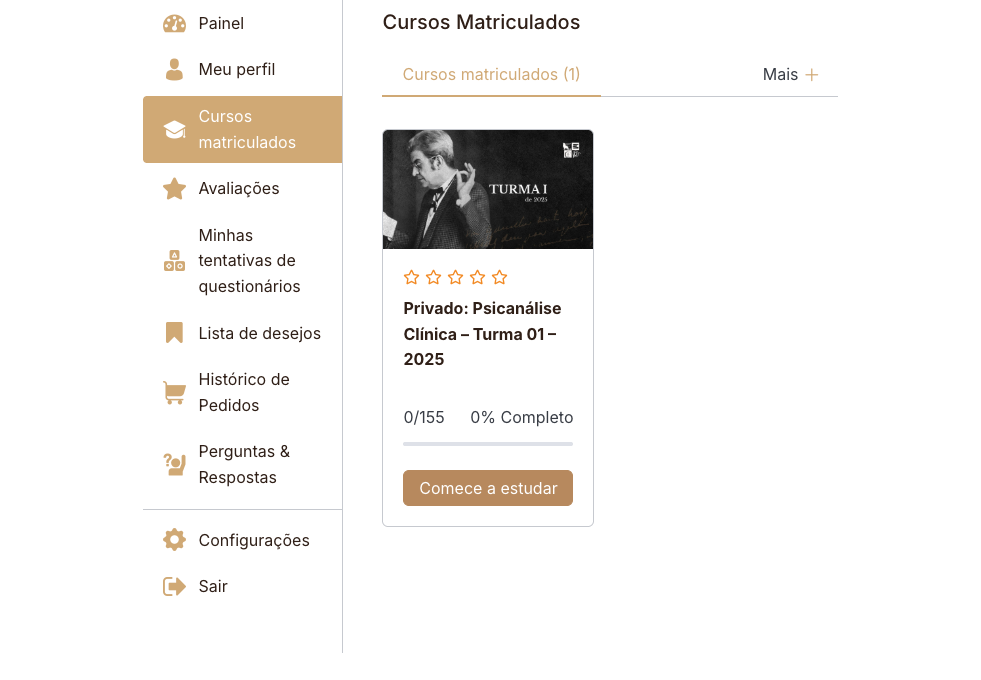 Clique Comece a estudar