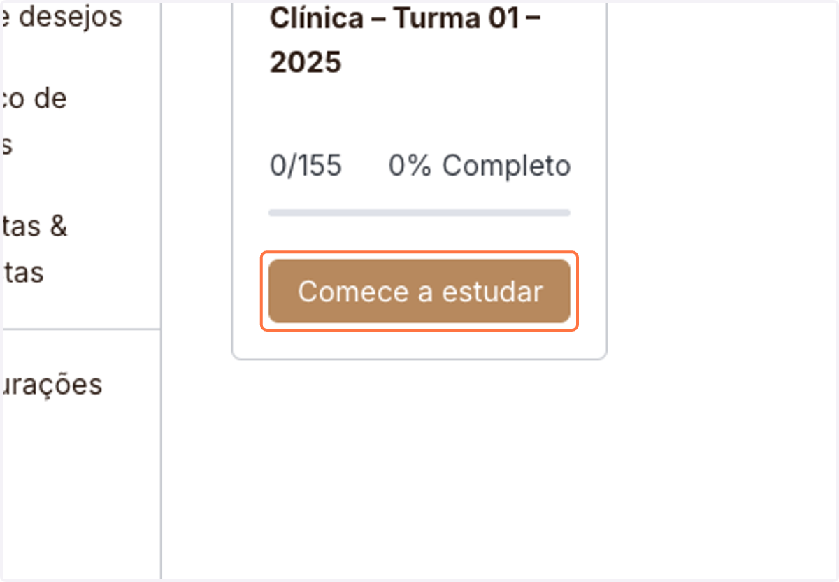 Clique Comece a estudar