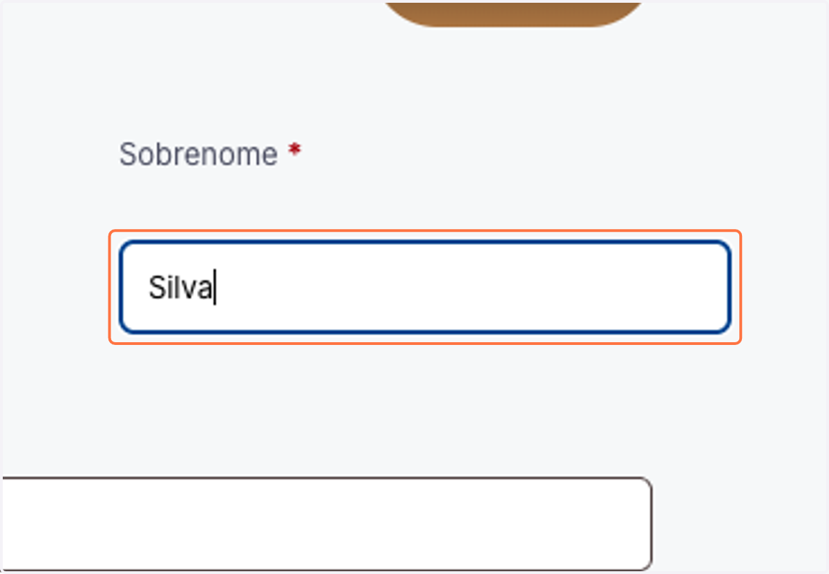 Insira o Sobrenome