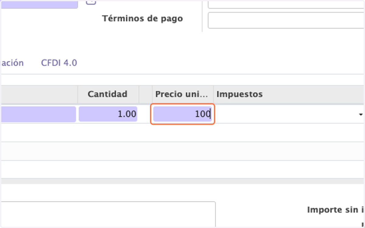 Confirma Precio de venta por unidad