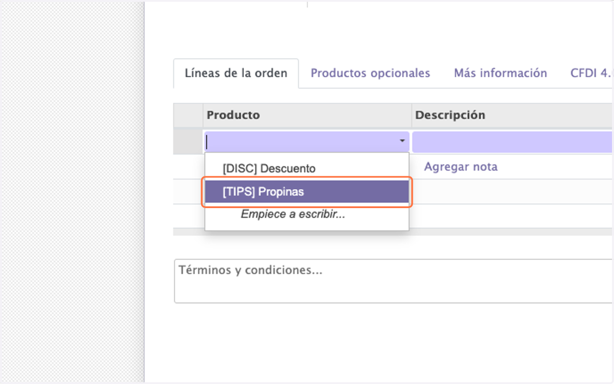 Seleccionar un Producto