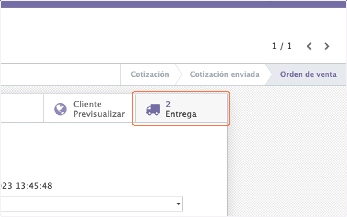 Click en Entrega