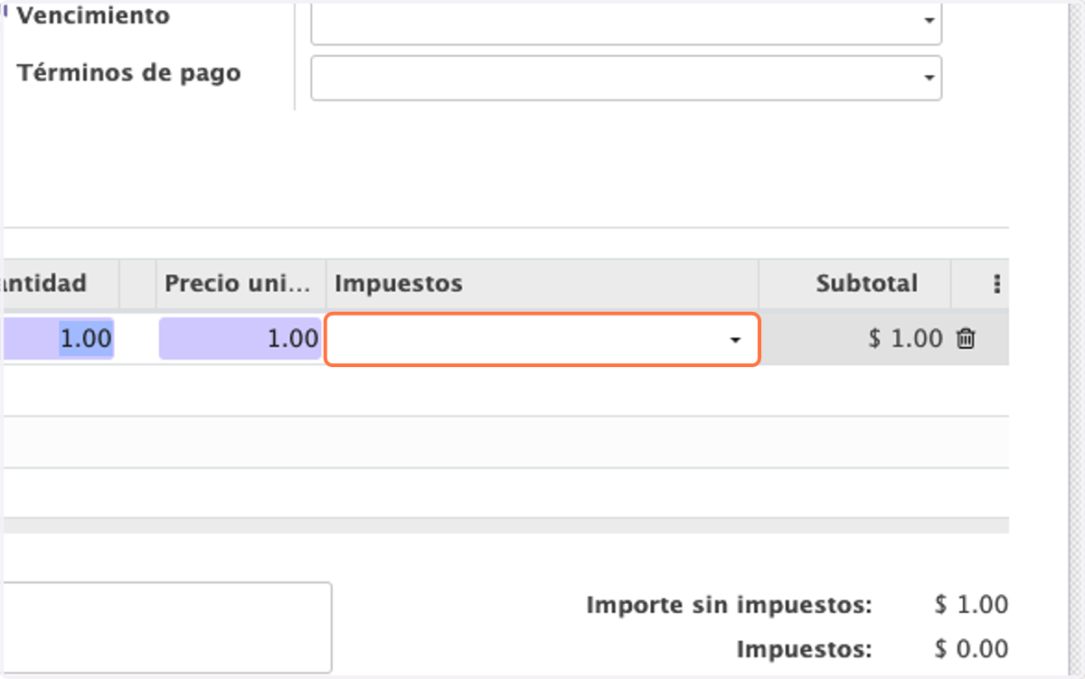 Verifica que los Impuestos sean correctos