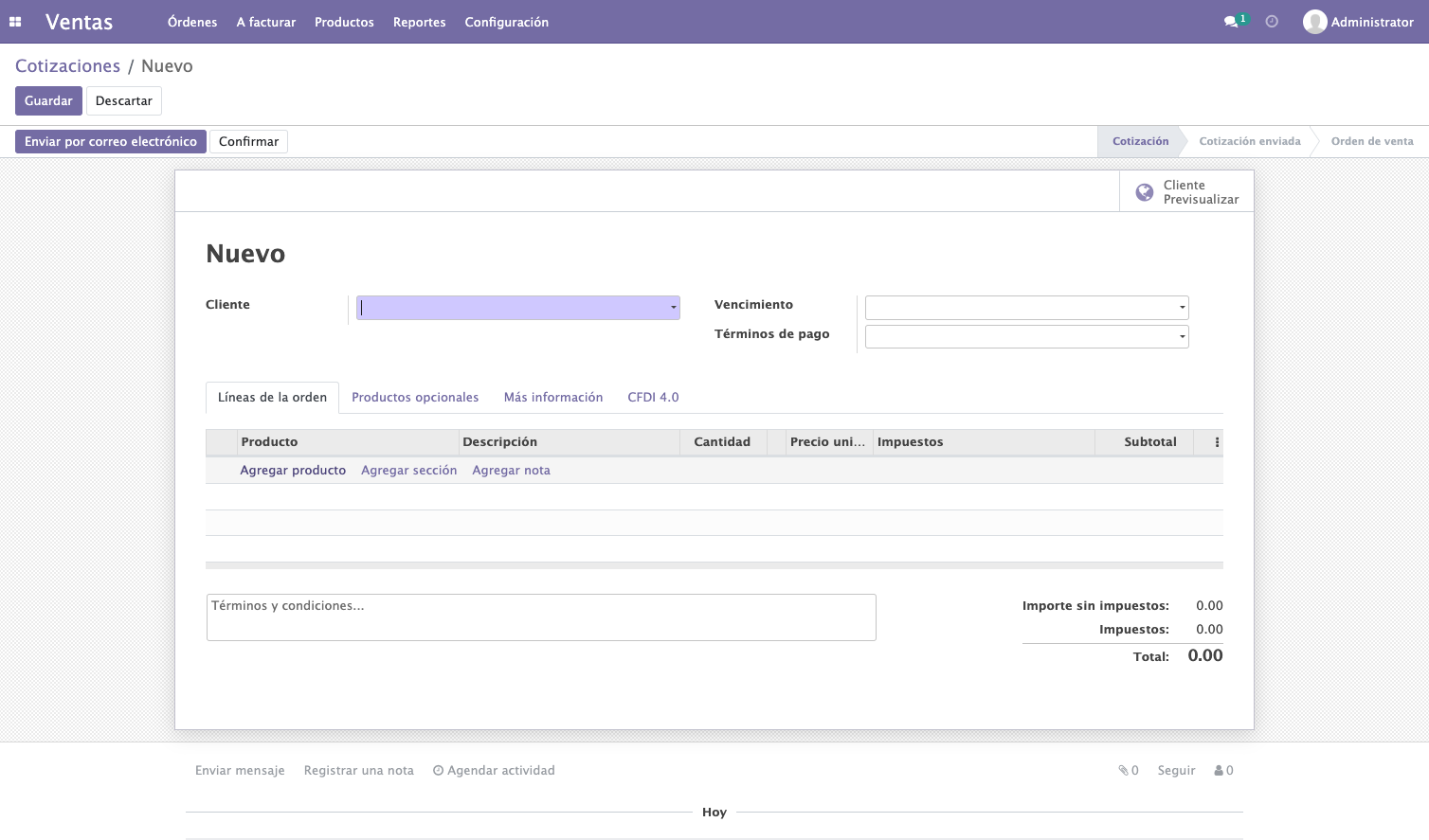 Agregue los productos que desea dando click en Agregar un producto