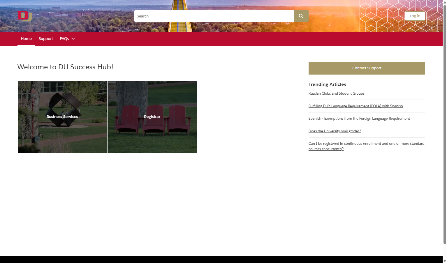 Click the Log in button on the top right corner