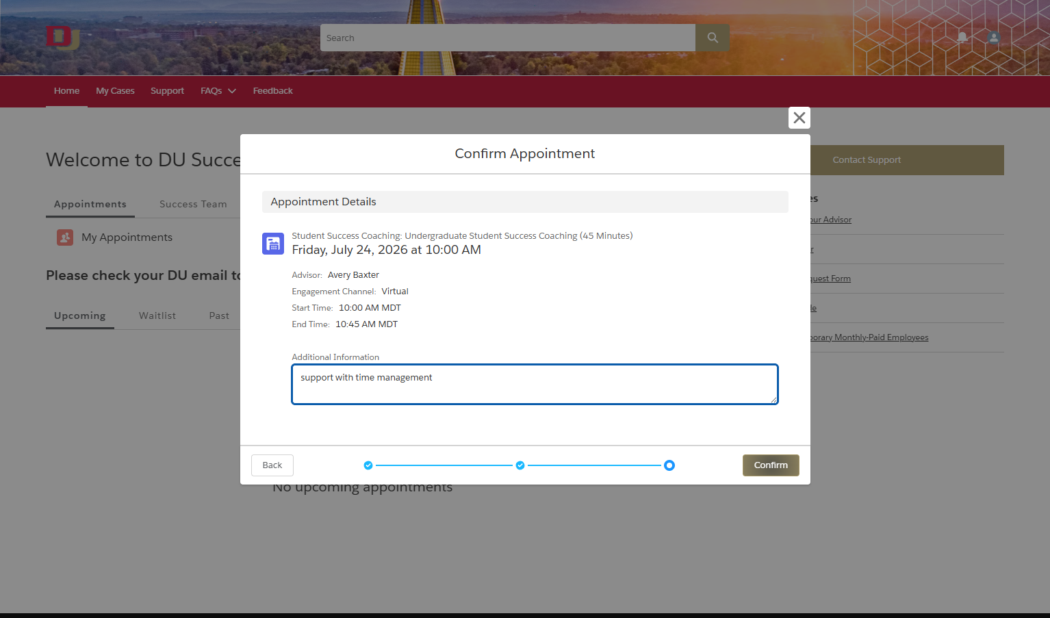 Click on Confirm