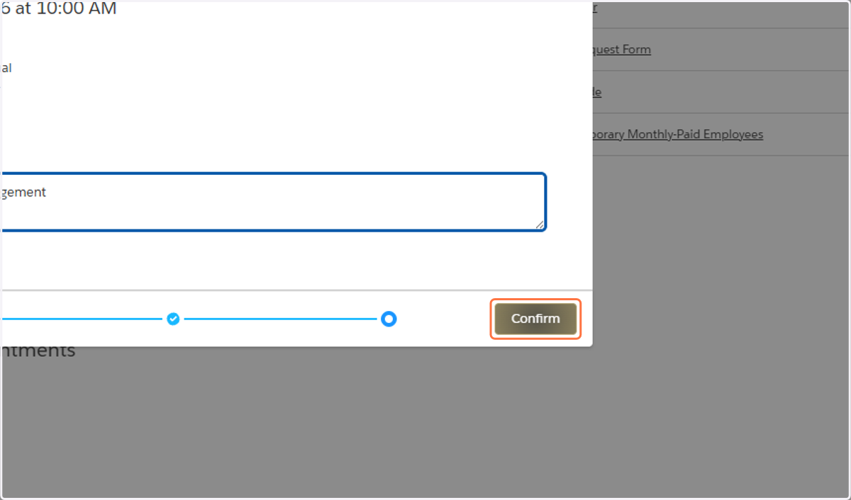 Click on Confirm