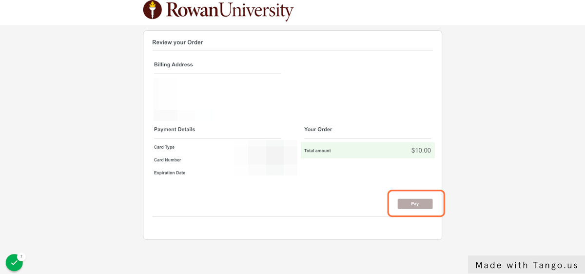 You will be brought to a page to confirm your deposit. Just select Pay on the bottom right to finish the deposit