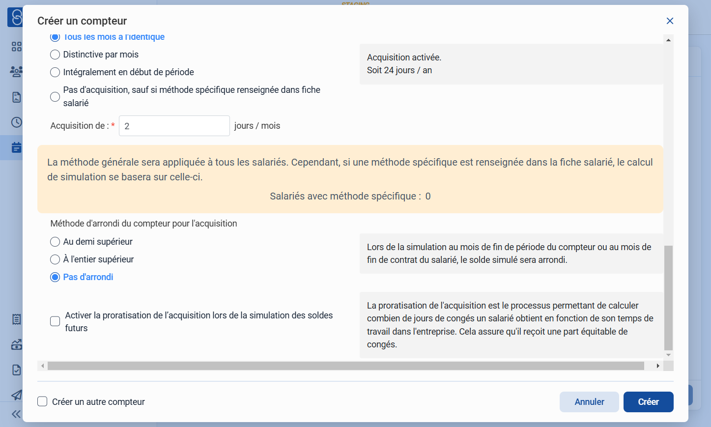 Cliquer sur "Créer".