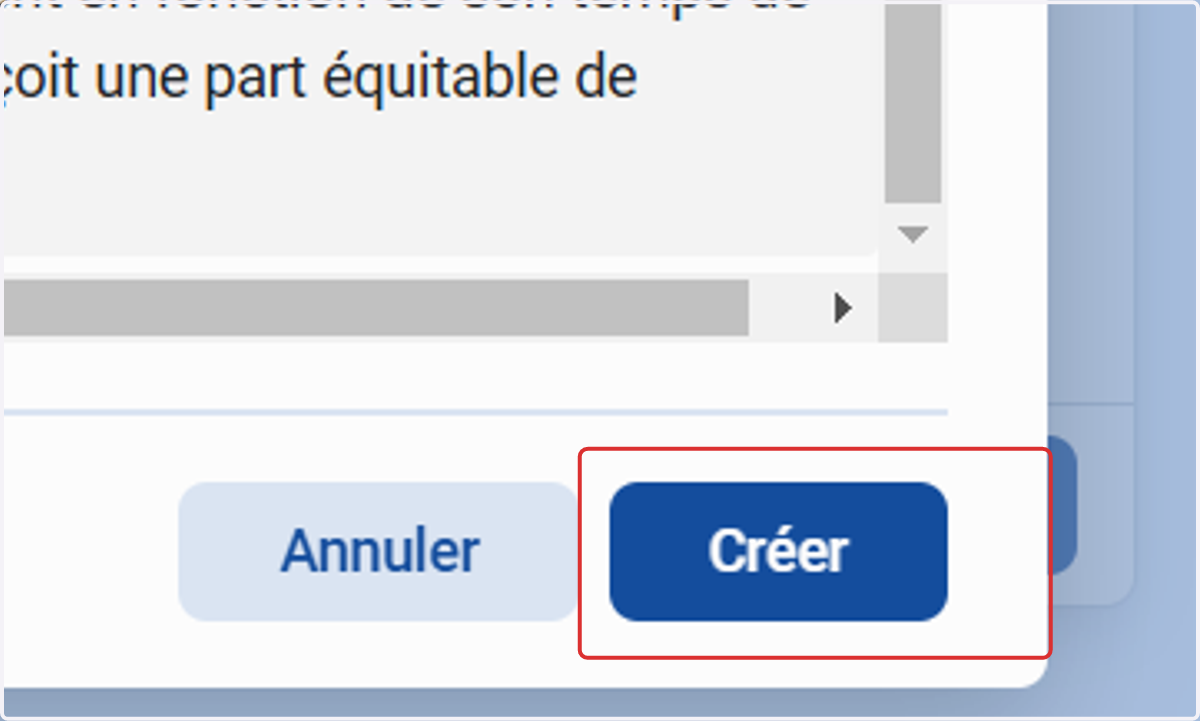 Cliquer sur "Créer".