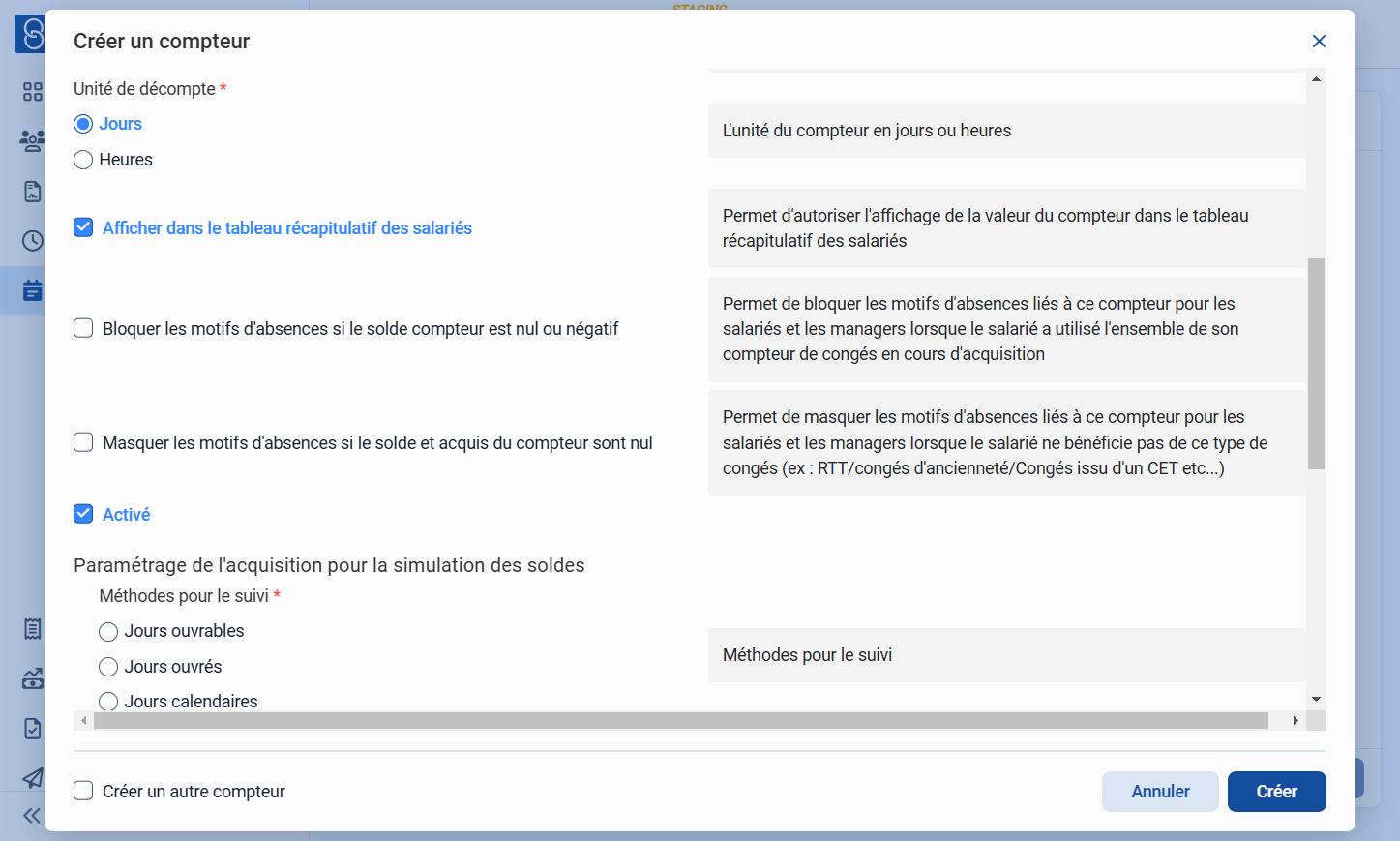 Cliquer sur "Activé".