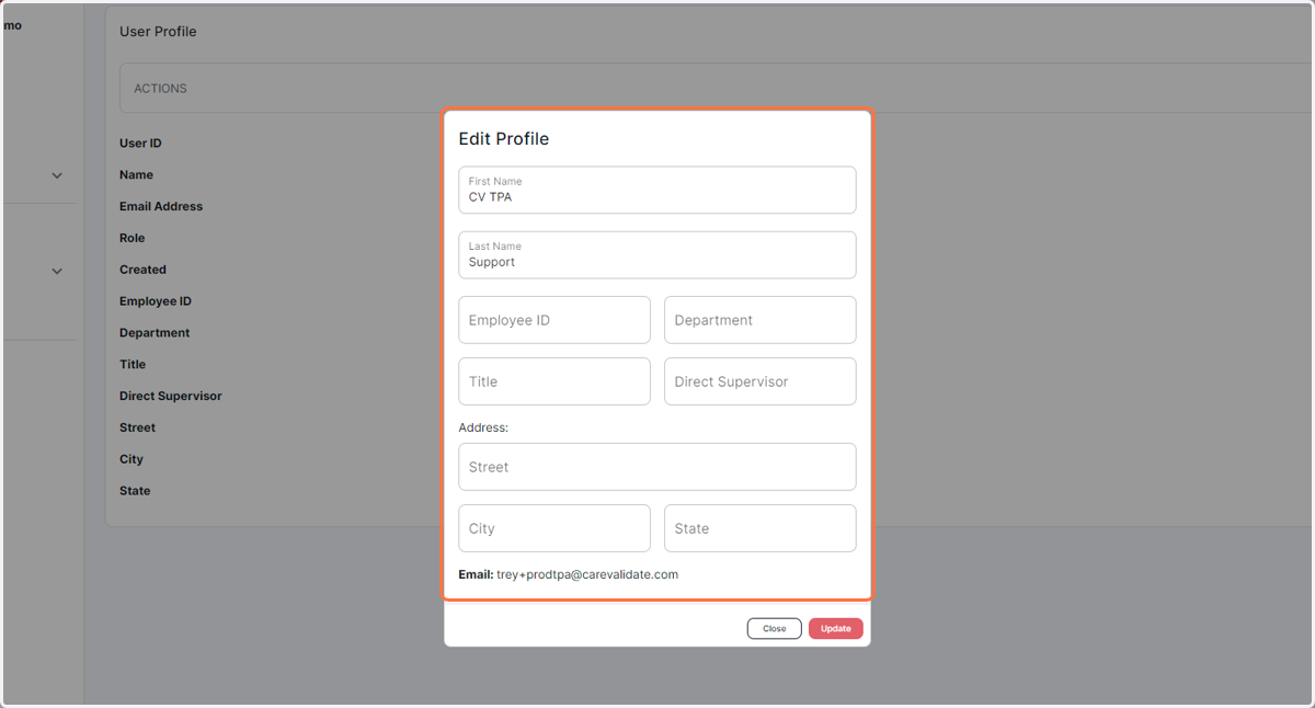 You can now enter Employee ID, Department, Title, Supervisor, and Address for internal reporting purposes!