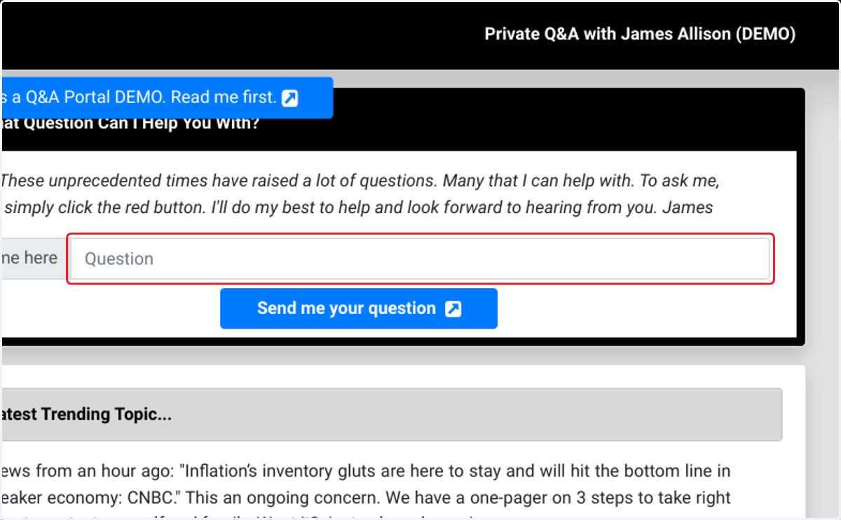 Click on Question