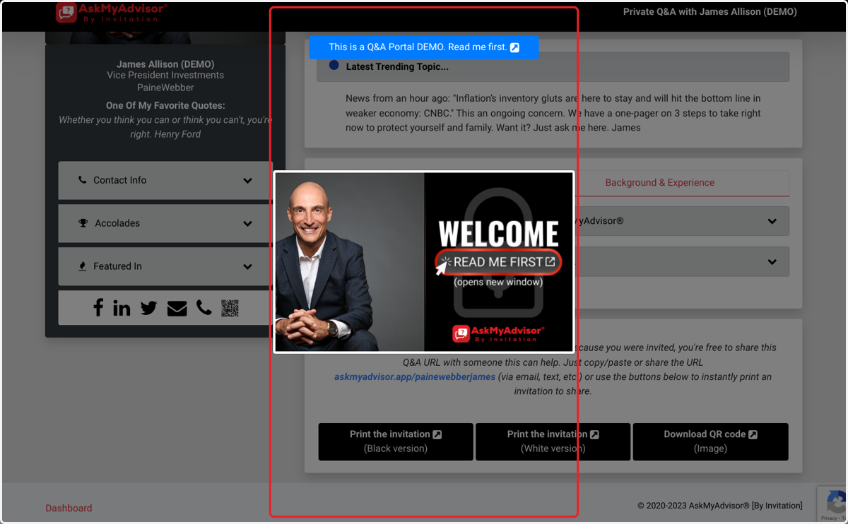 Click on document
