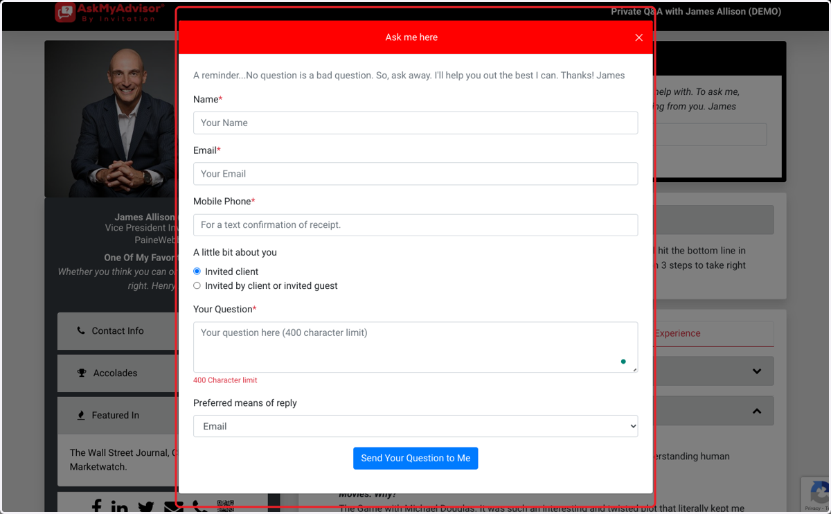 Click on document