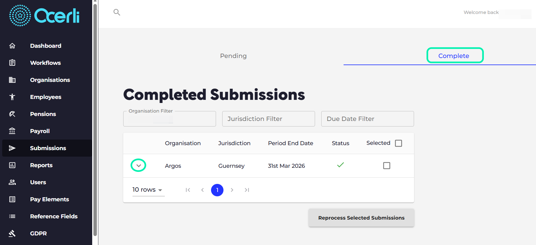 Select the 'Complete' tab