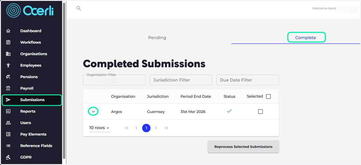 Select the 'Complete' tab
