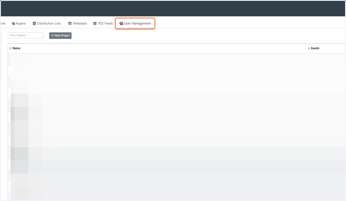 Click on User Management
