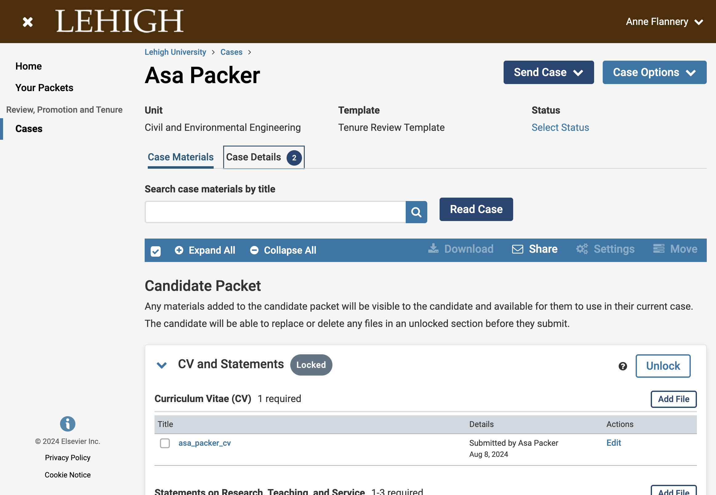 Click on Case Details