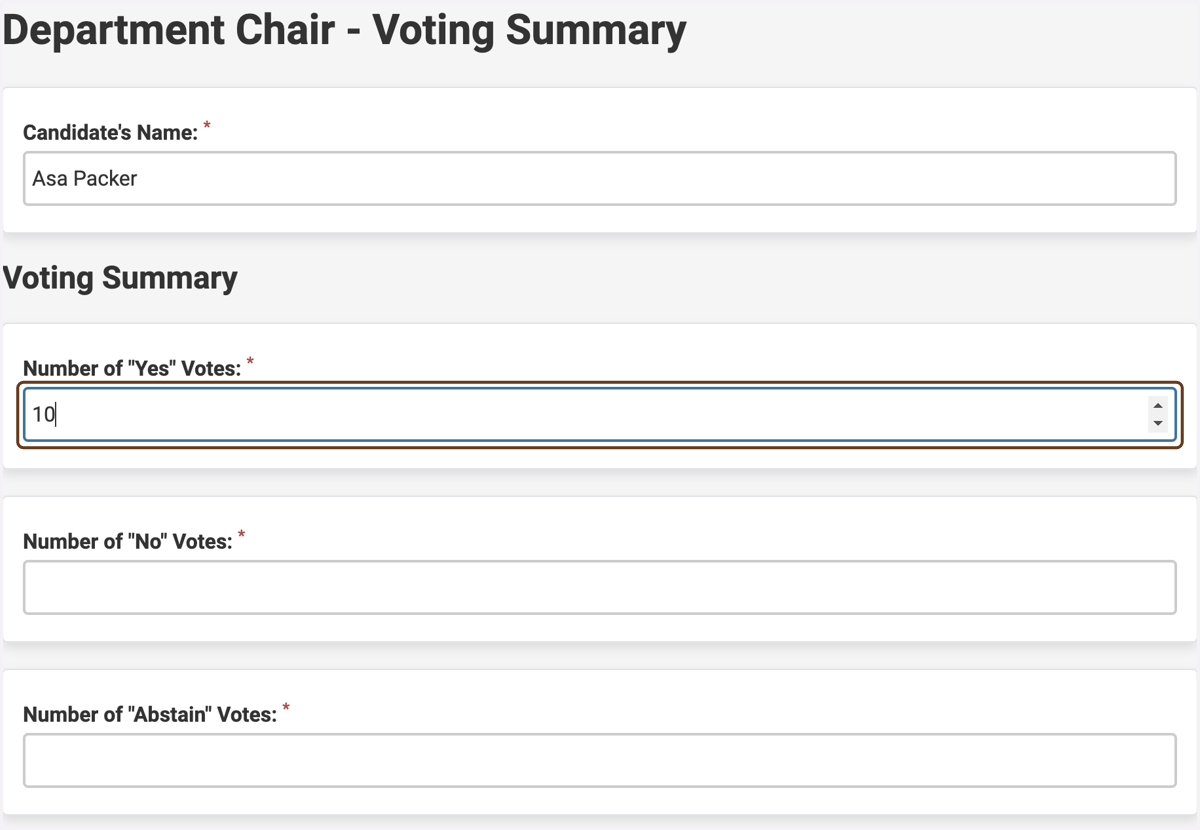 ... and the number of votes of each type