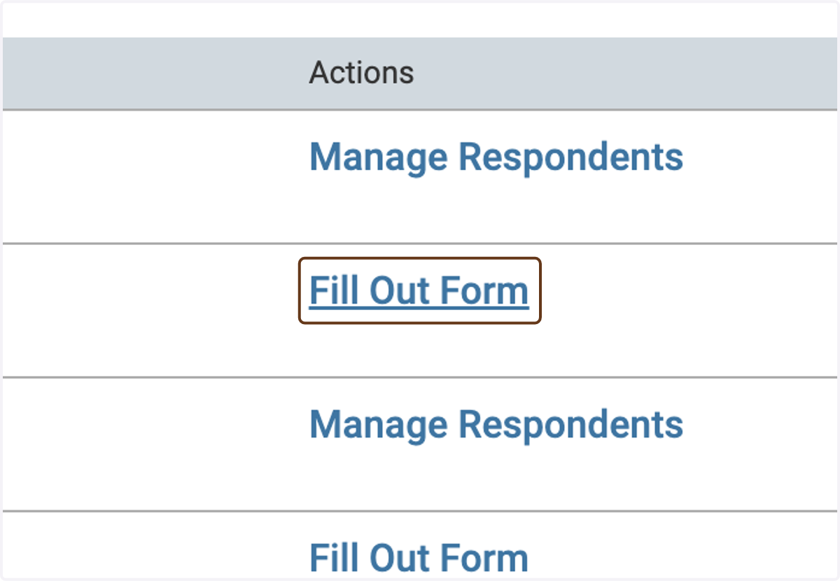 Click on Fill Out Form next to Department Chair - Voting Summary