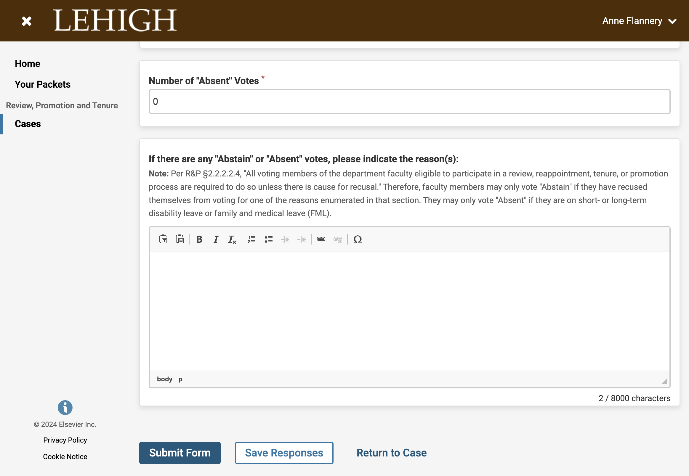 Click on Submit Form