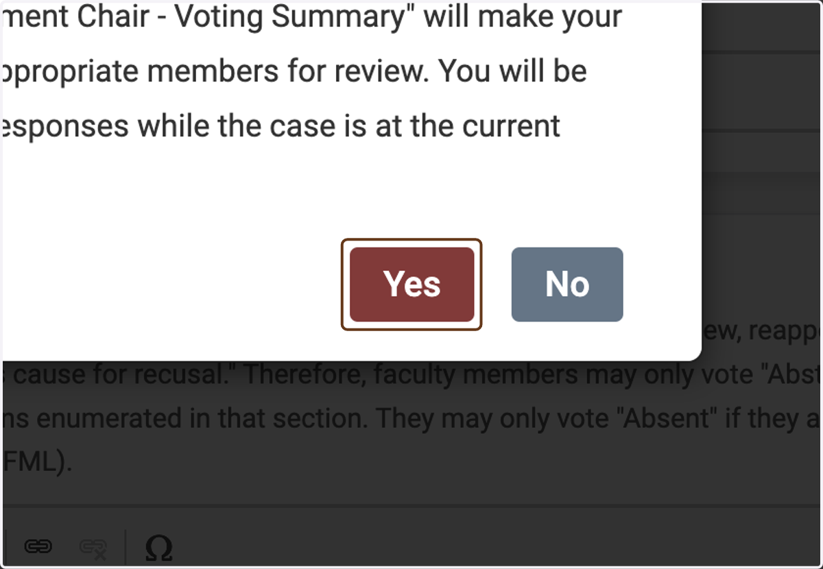 Click on Yes
