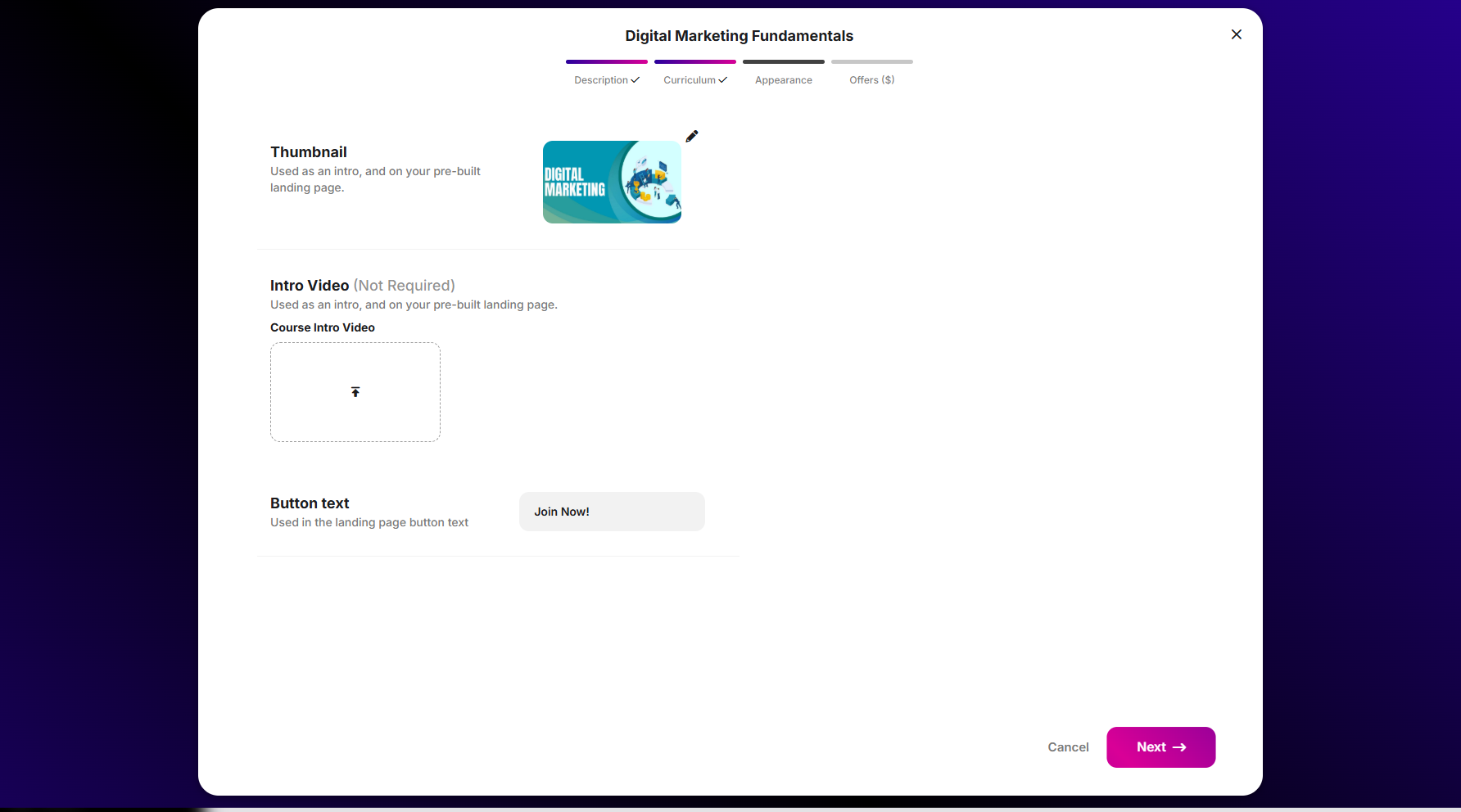 Step 12: Once you’re done configuring, click Next.