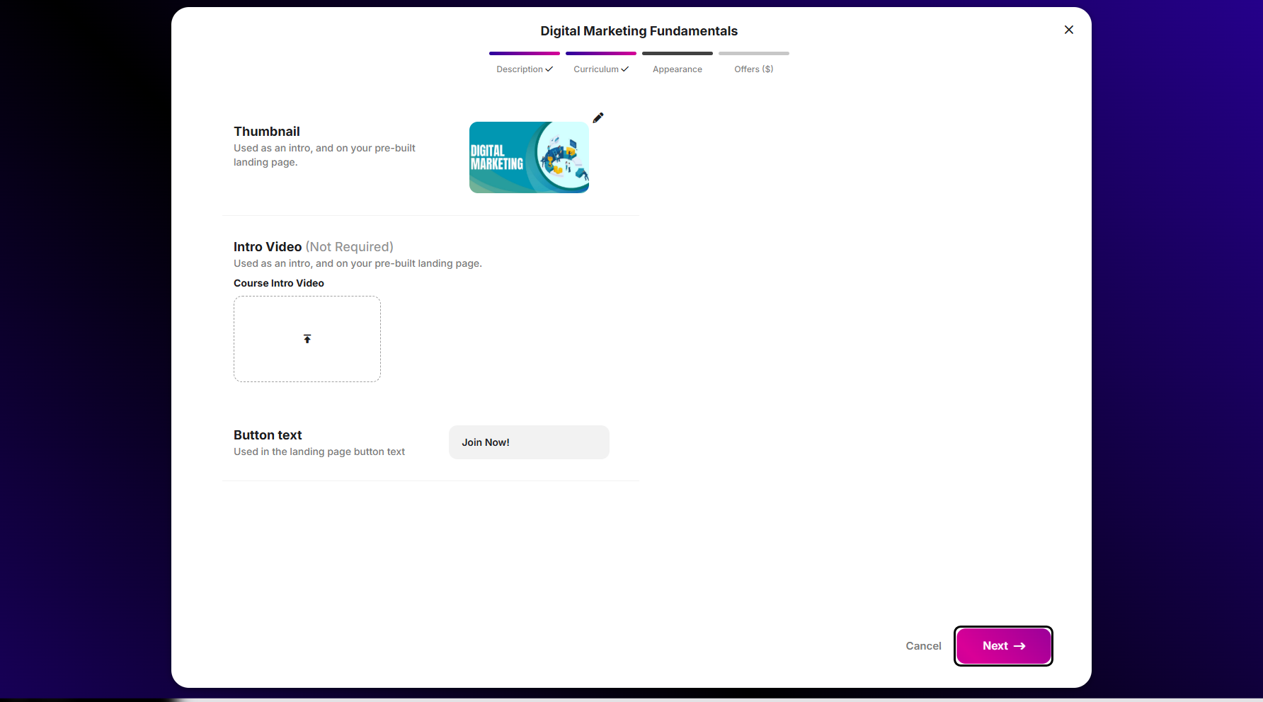 Step 12: Once you’re done configuring, click Next.
