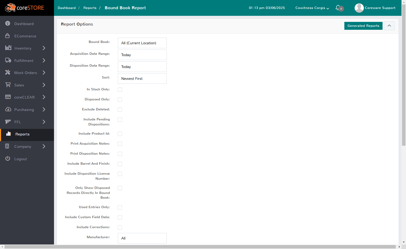 Select New Filters