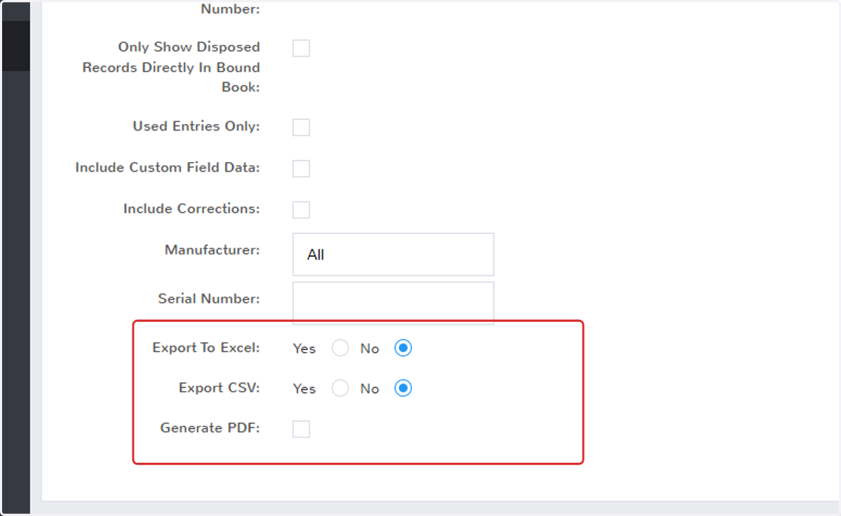 Filters: Export Options