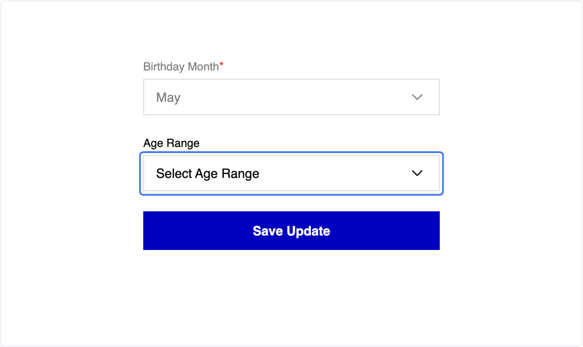 Edit Age Range
