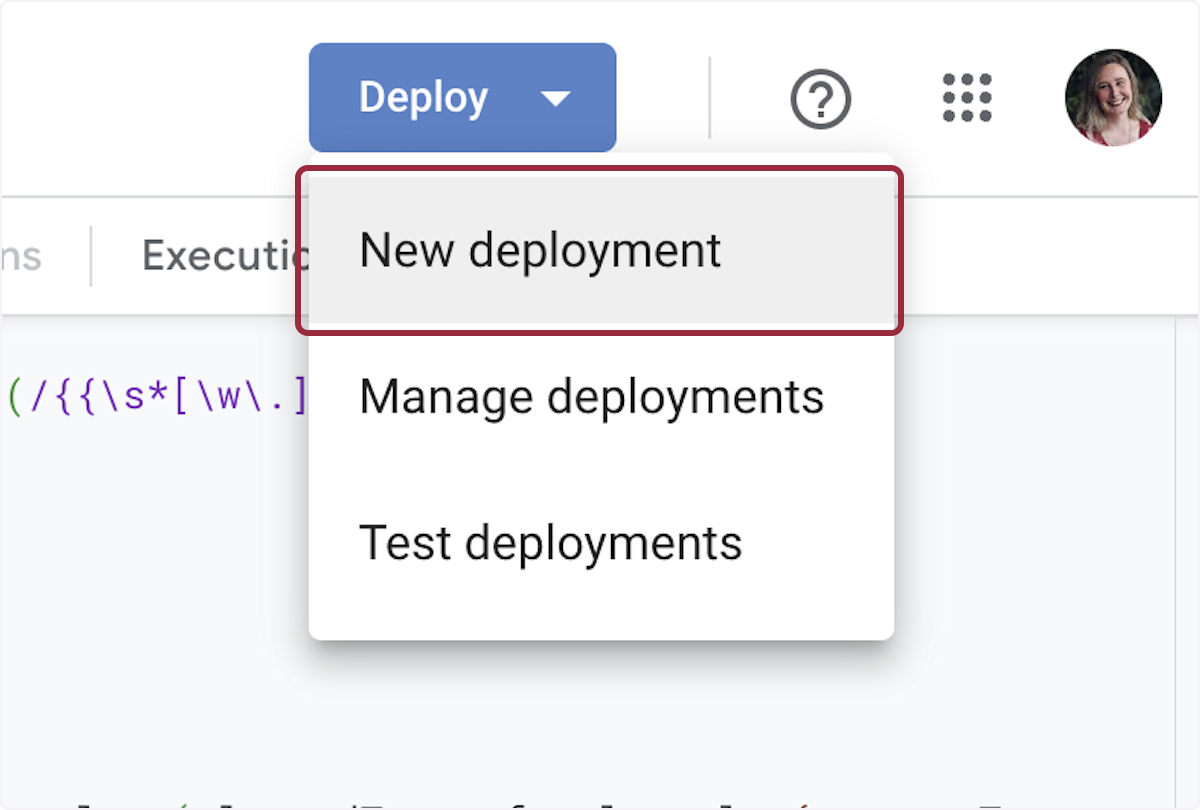Click on New deployment