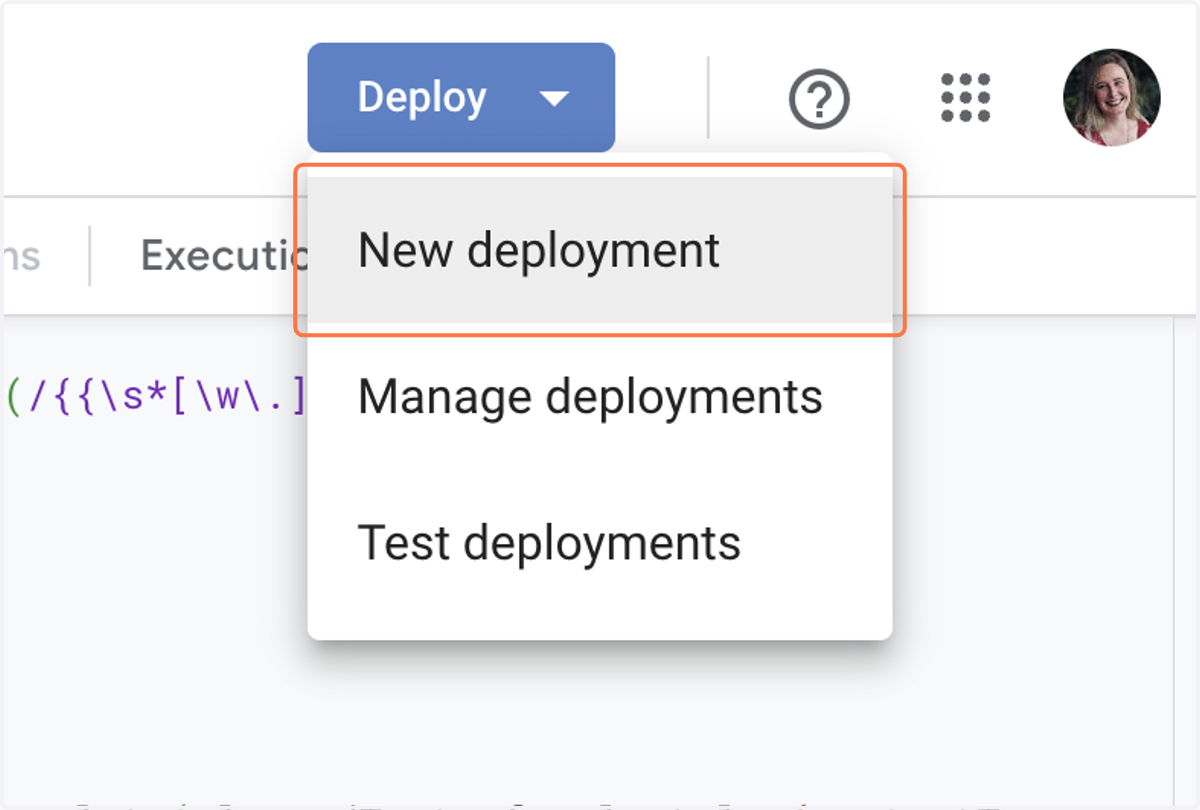Click on New deployment