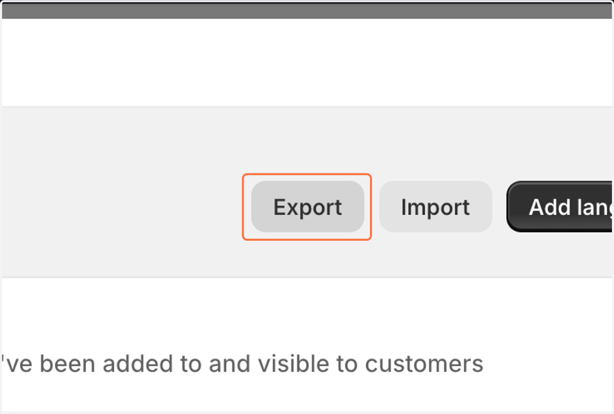 Click on Export
