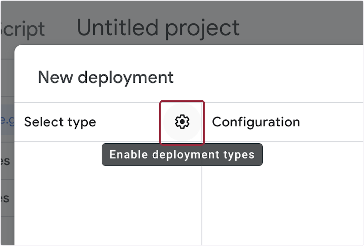 Click on Enable deployment types