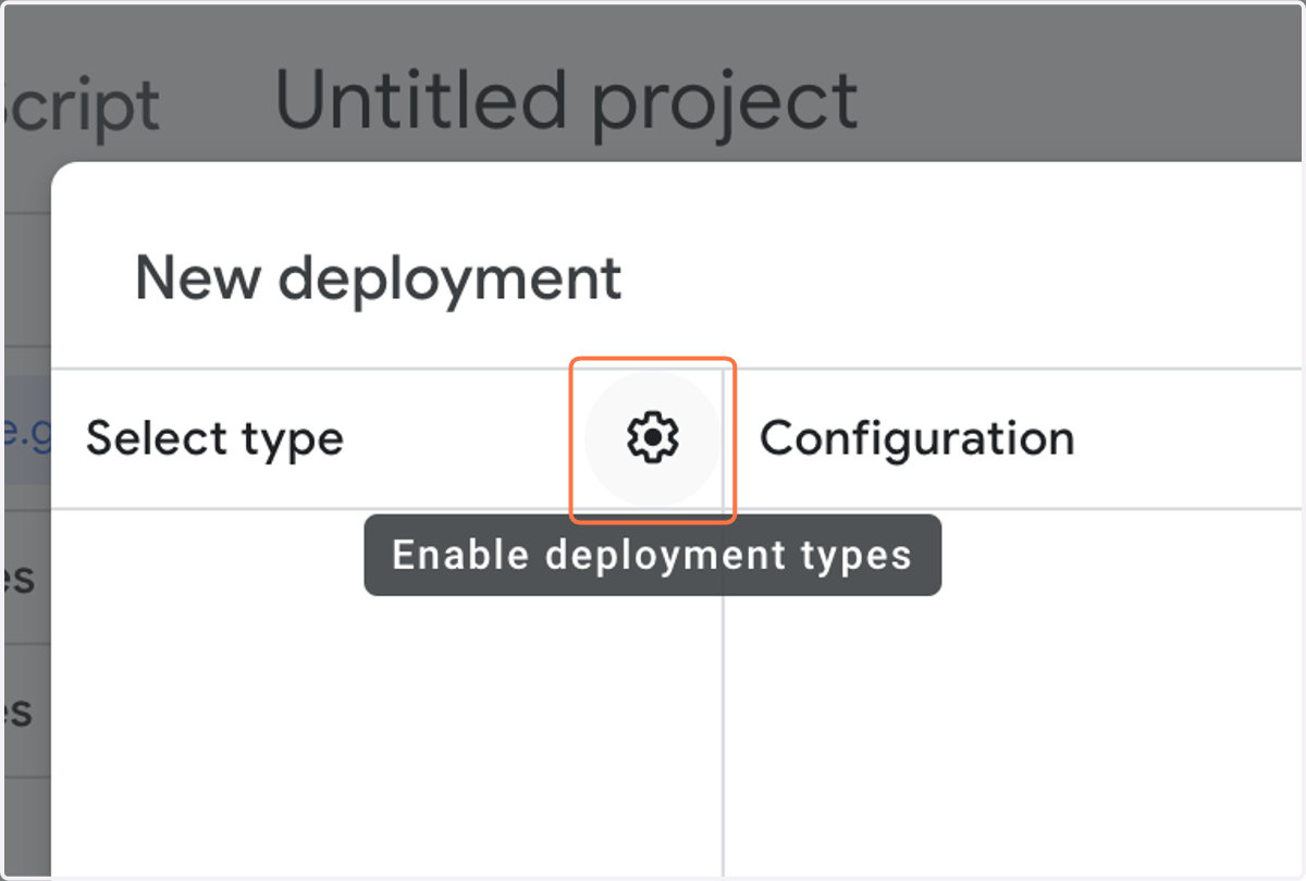 Click on Enable deployment types