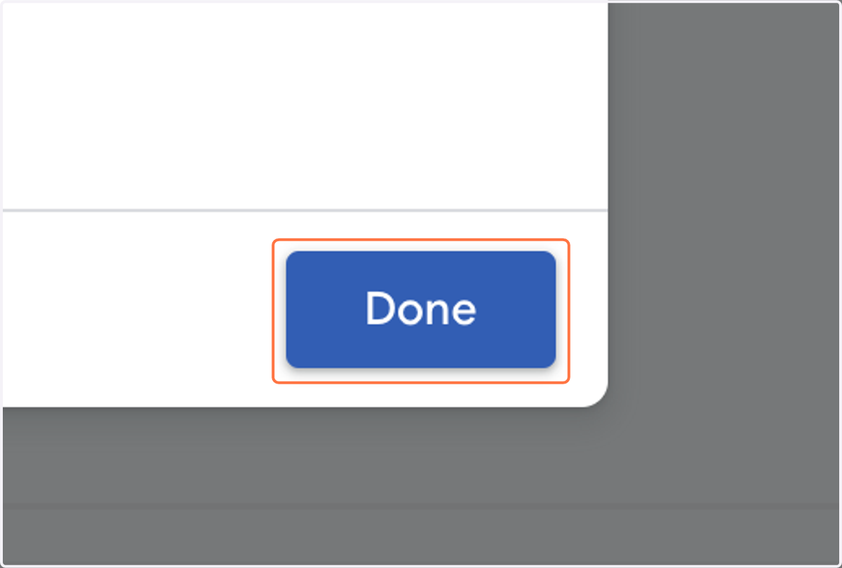 Click on Done
