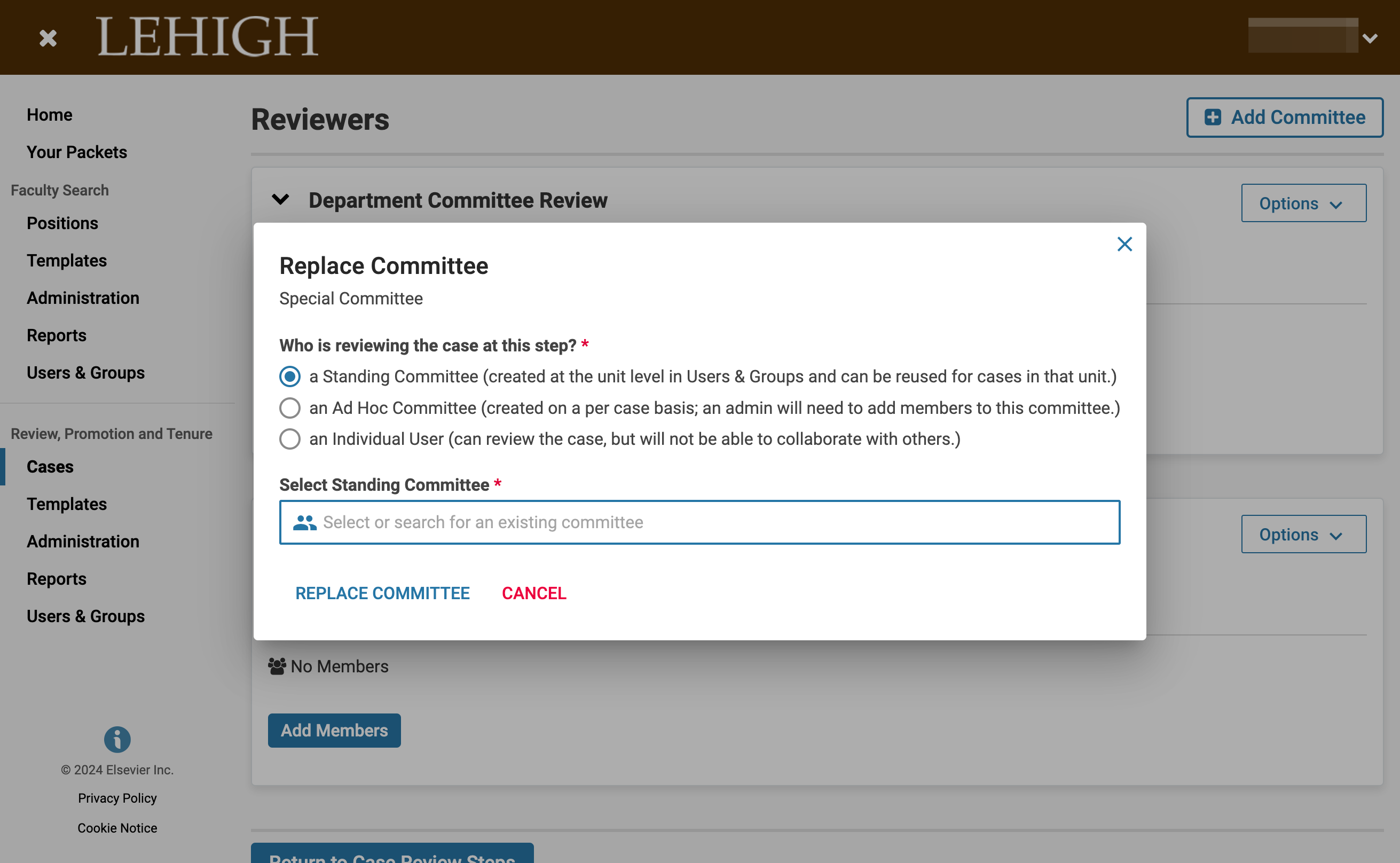 Choose "a Standing Committee"
