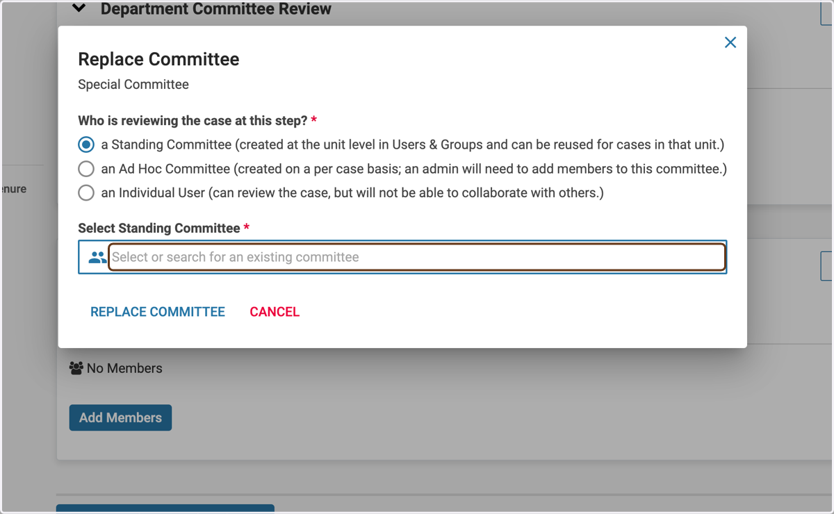 Choose "a Standing Committee"
