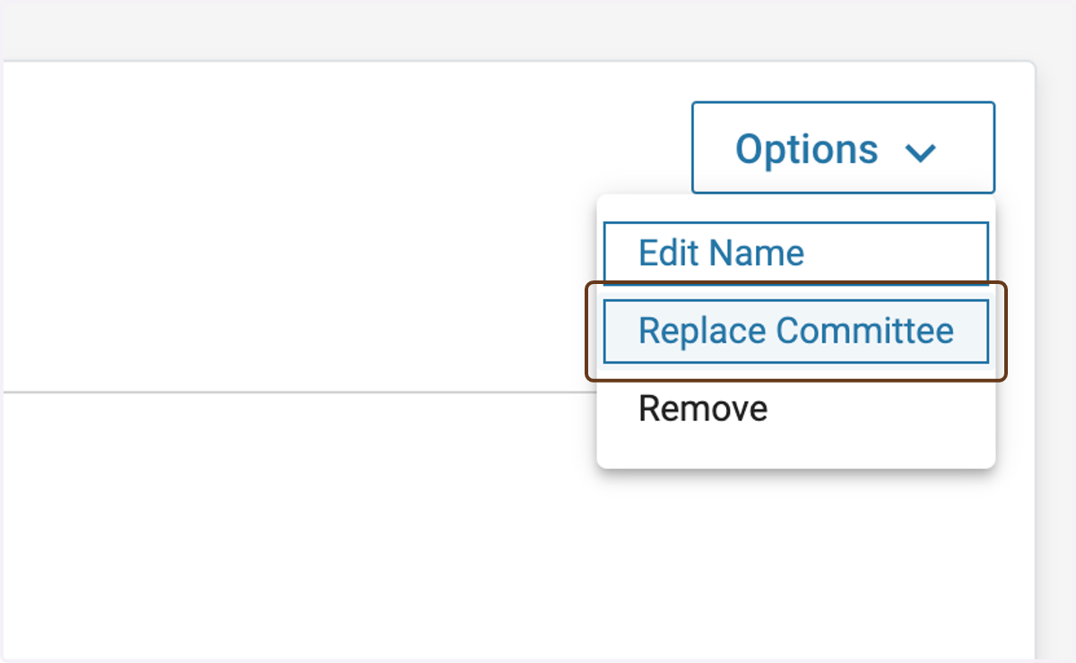 Click on Replace Committee