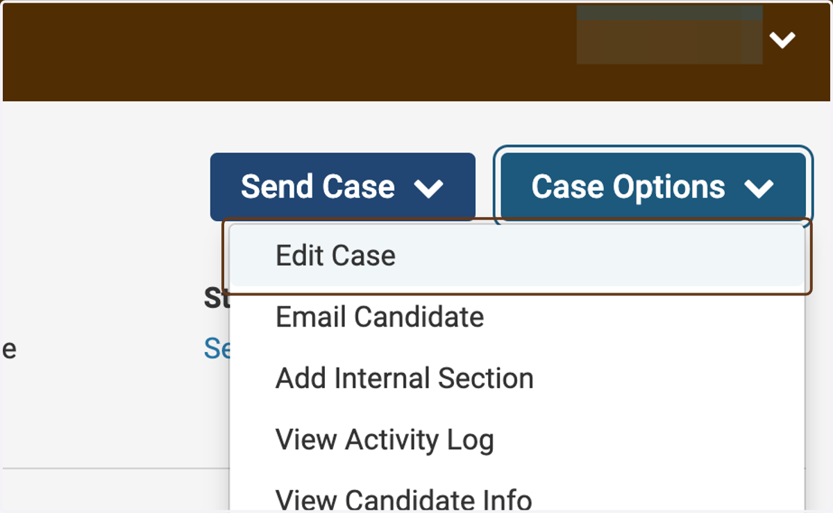 Click on Edit Case