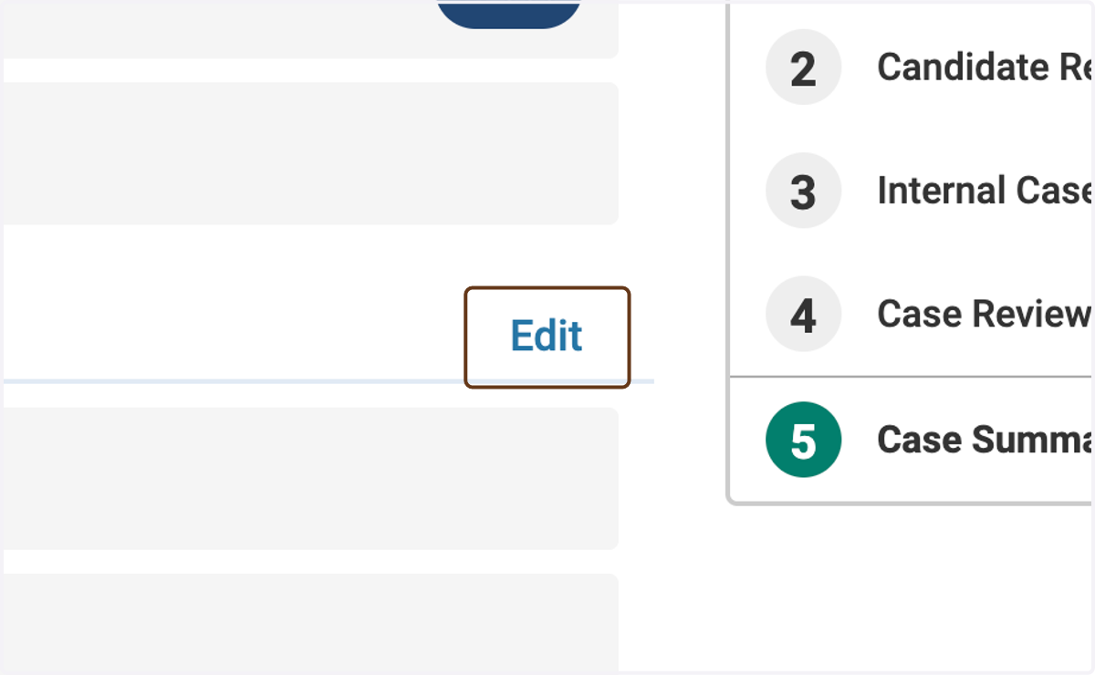 Click on Edit next to Case Review Steps