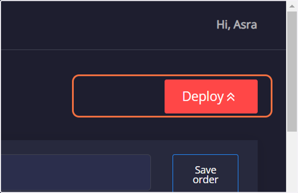Finally click on Deploy.