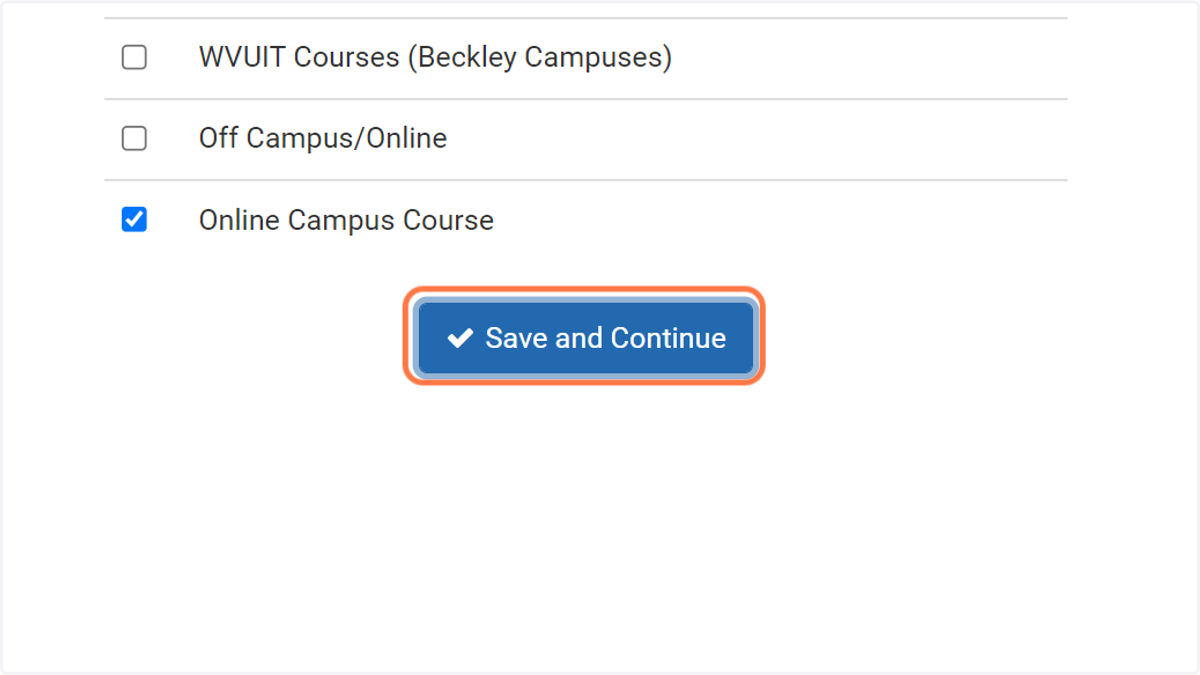 Click on Save and Continue