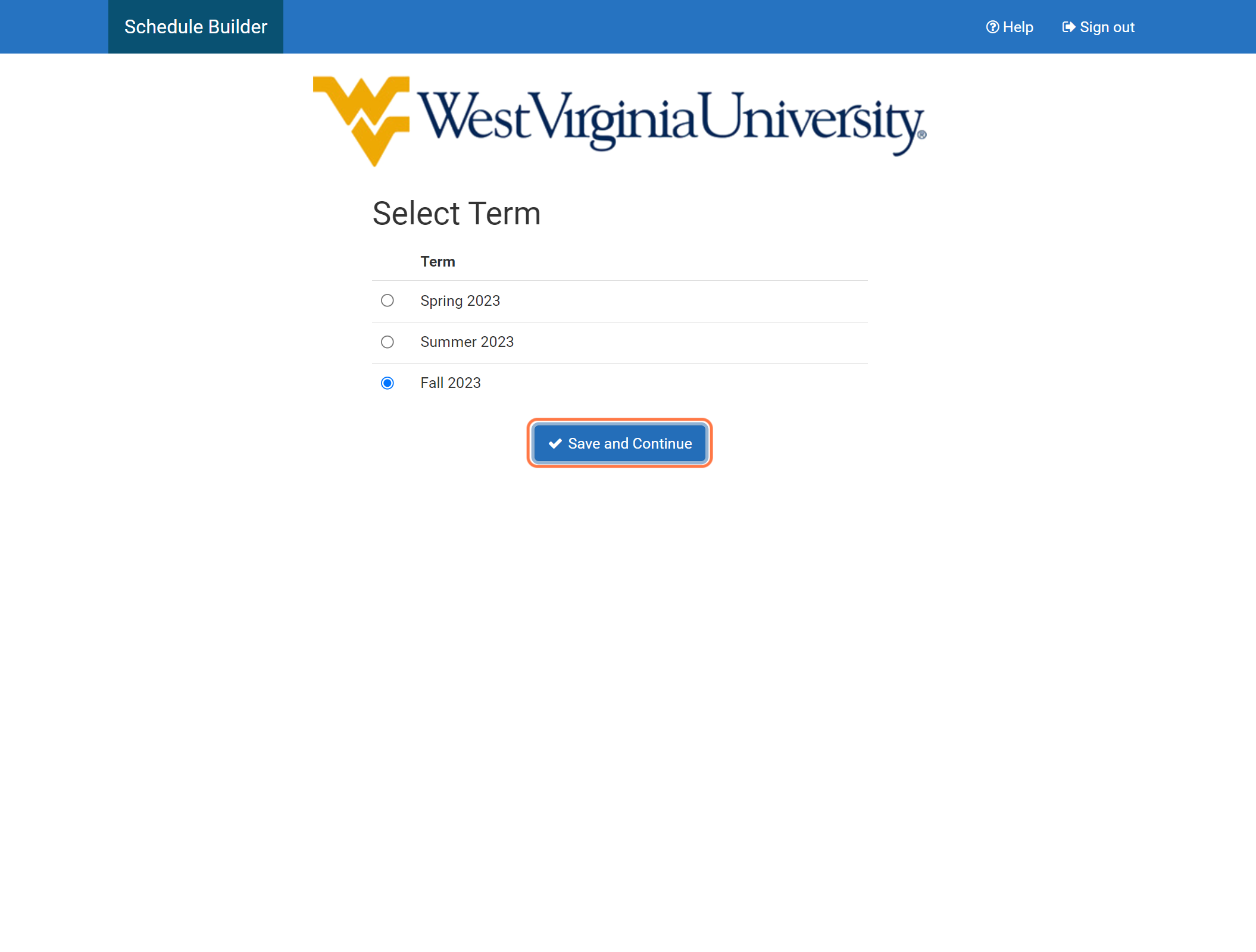 Click on Save and Continue