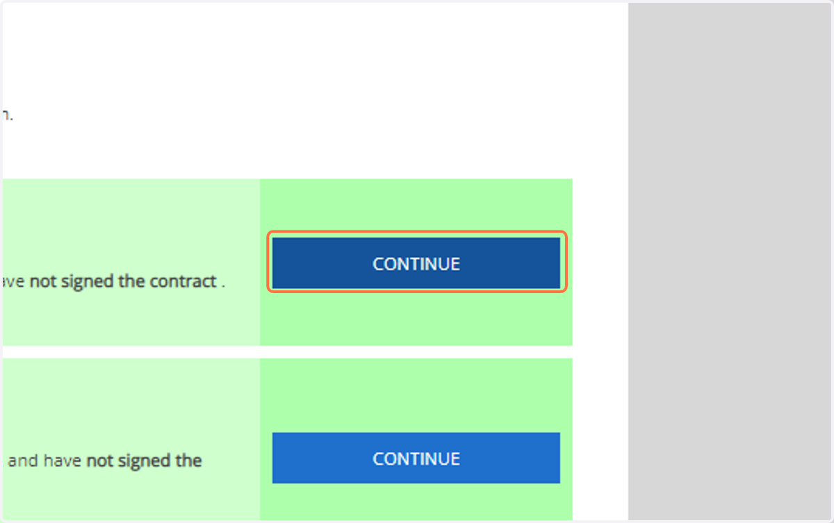Select the correct term and click on CONTINUE
