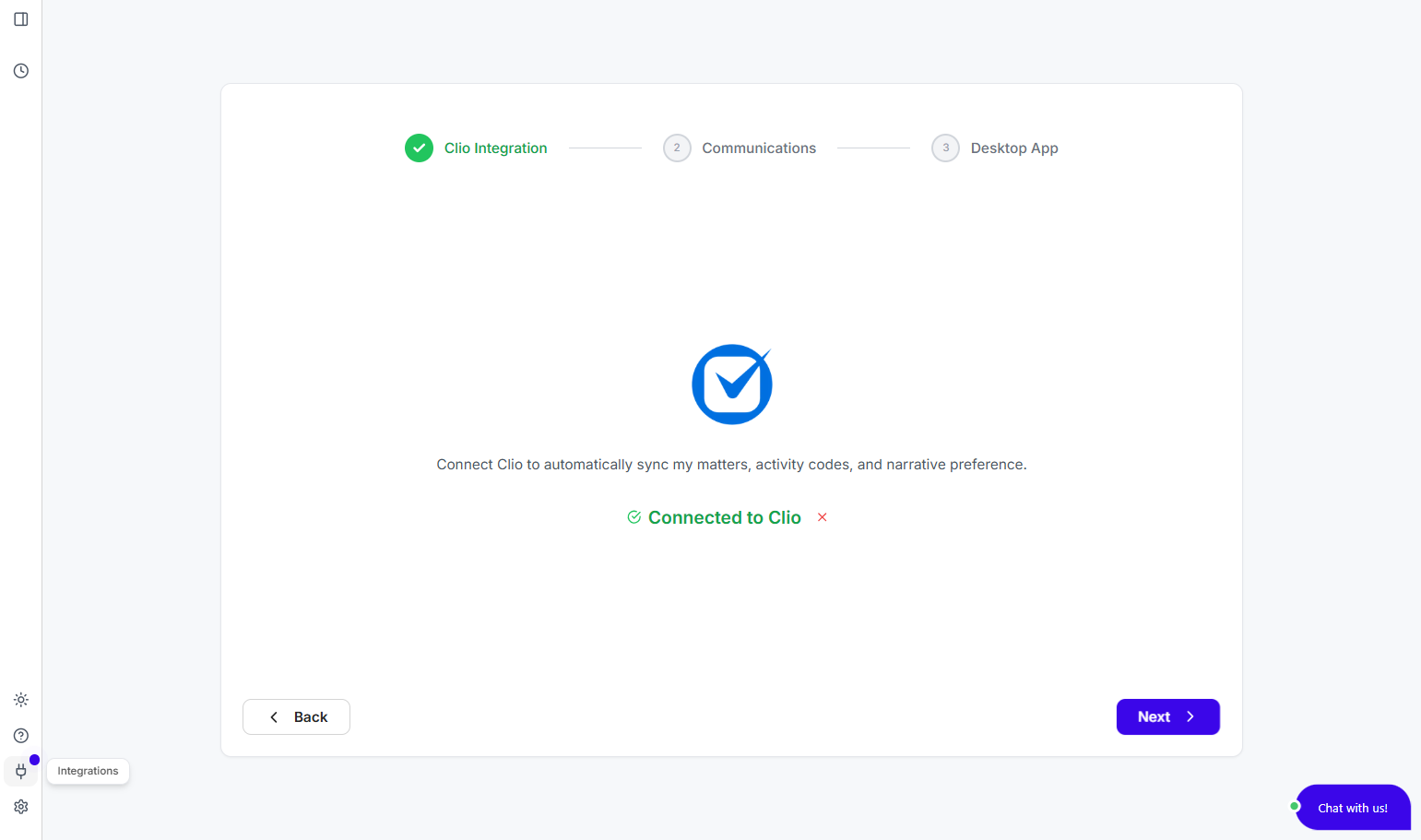Click on Integrations