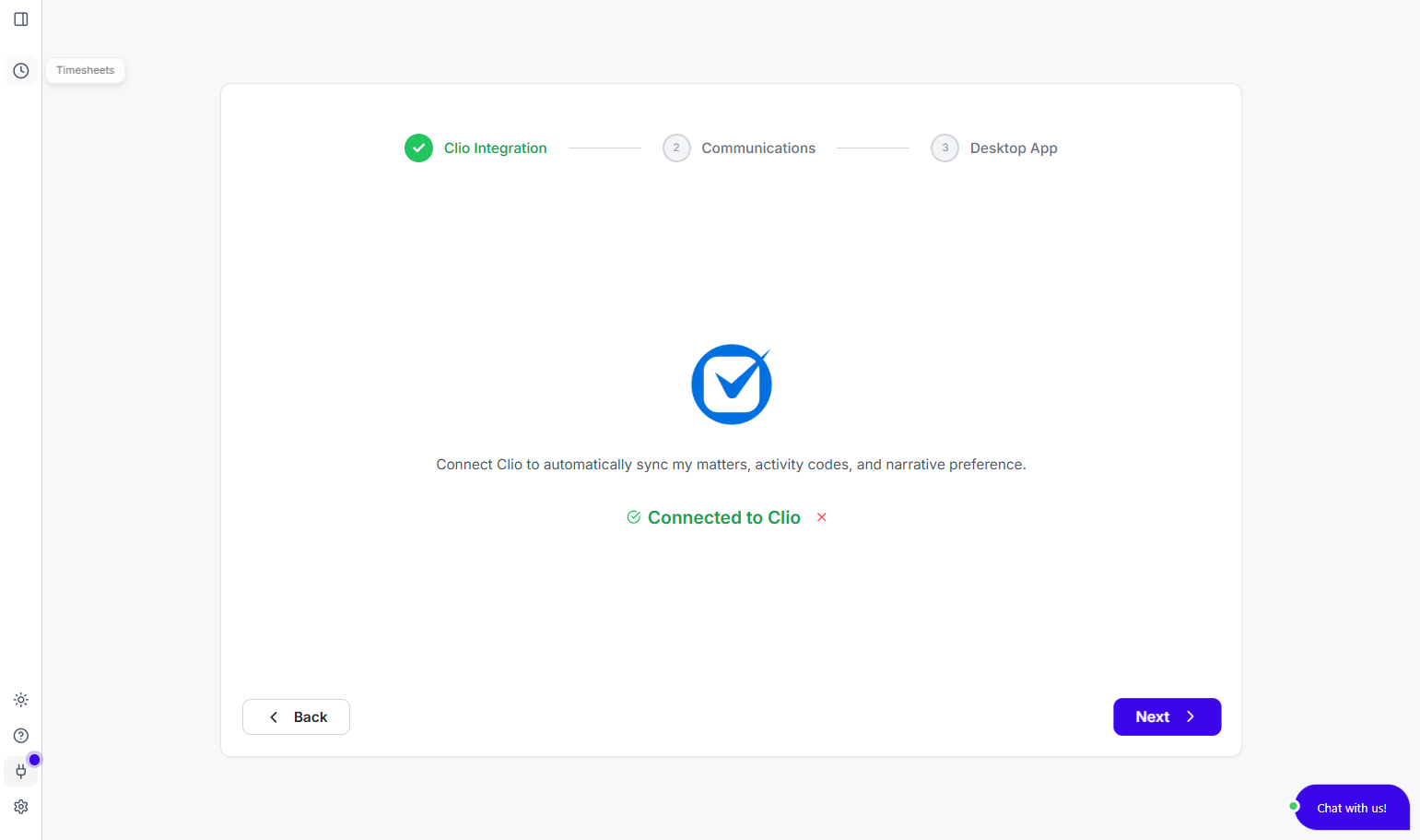 Click on Timesheets