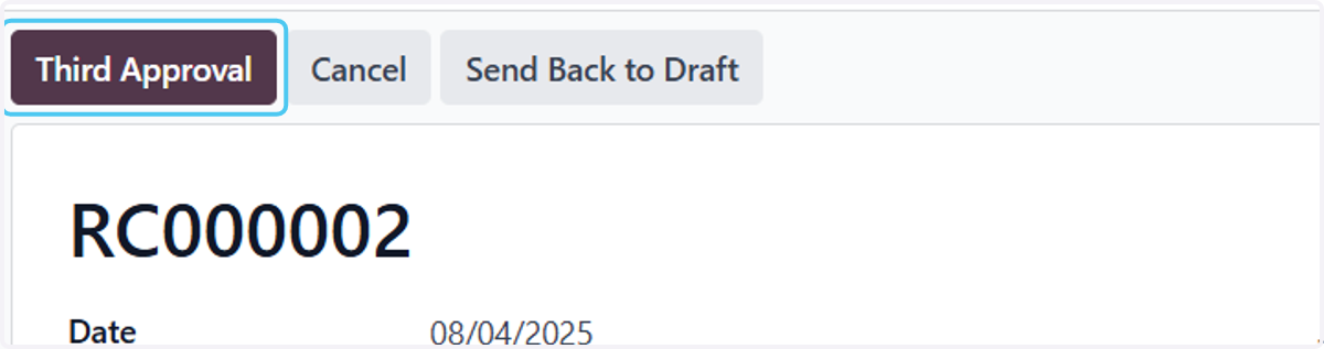 Click on Third Approval